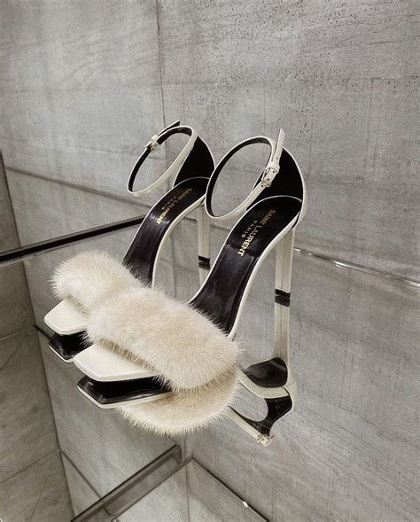 furry ysl heels